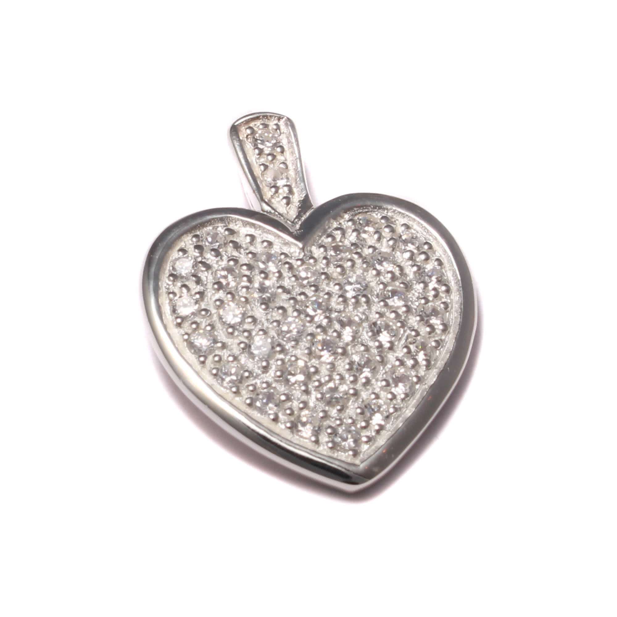 Glitzer Herz Silber Anhänger aus - Diamonds Sterling - Silber Love 1700 925 Your