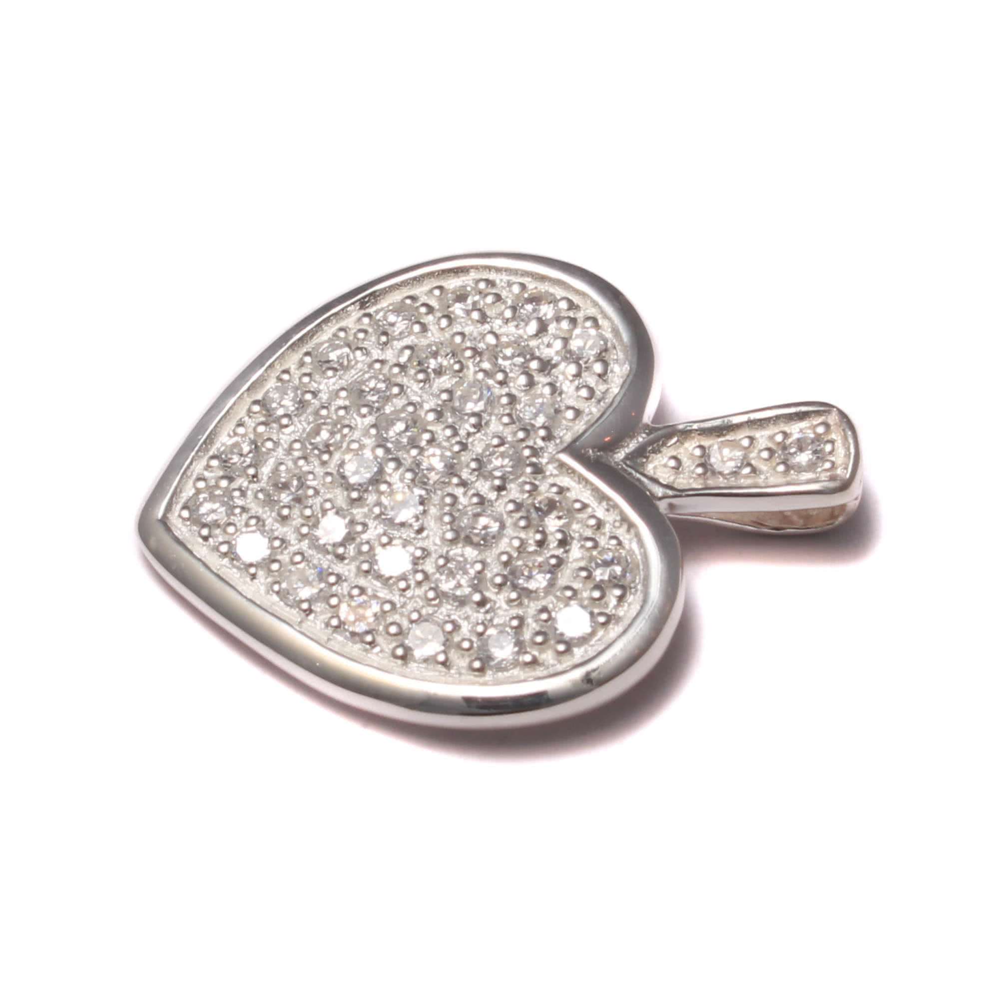 Glitzer Herz Silber Anhänger aus 925 Sterling Silber - 1700 - Love Your  Diamonds