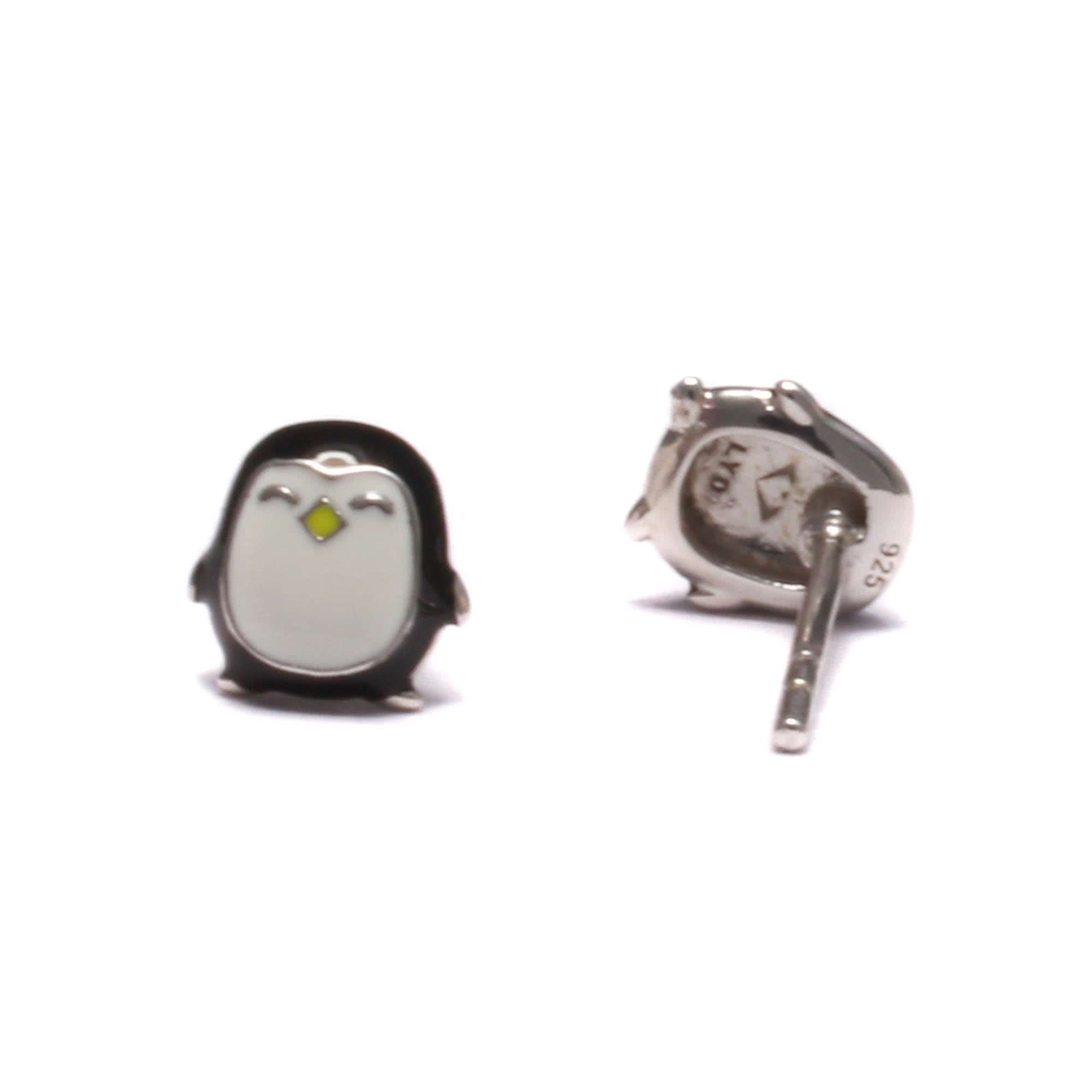 Pinguin Ohrstecker aus 925 Sterling Silber - 1483 - Love Your Diamonds