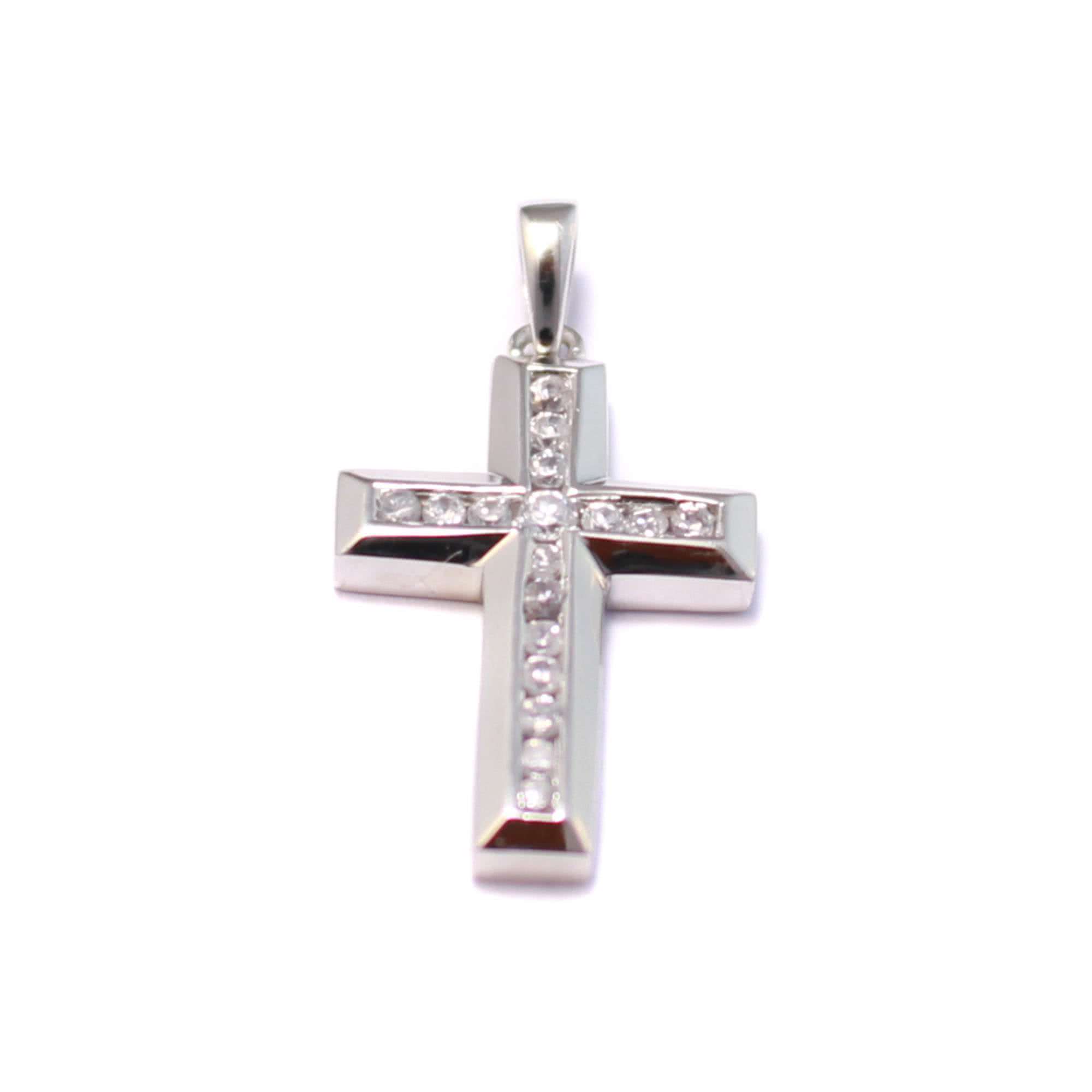 Kleiner Zirkonia Kreuz Anhänger aus 925 Sterling Silber - 1819 - Love Your  Diamonds | Kettenanhänger