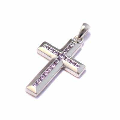 Imposanter Edelstein Kreuz Anhänger aus 925 Sterling Silber - 2541 - Love  Your Diamonds