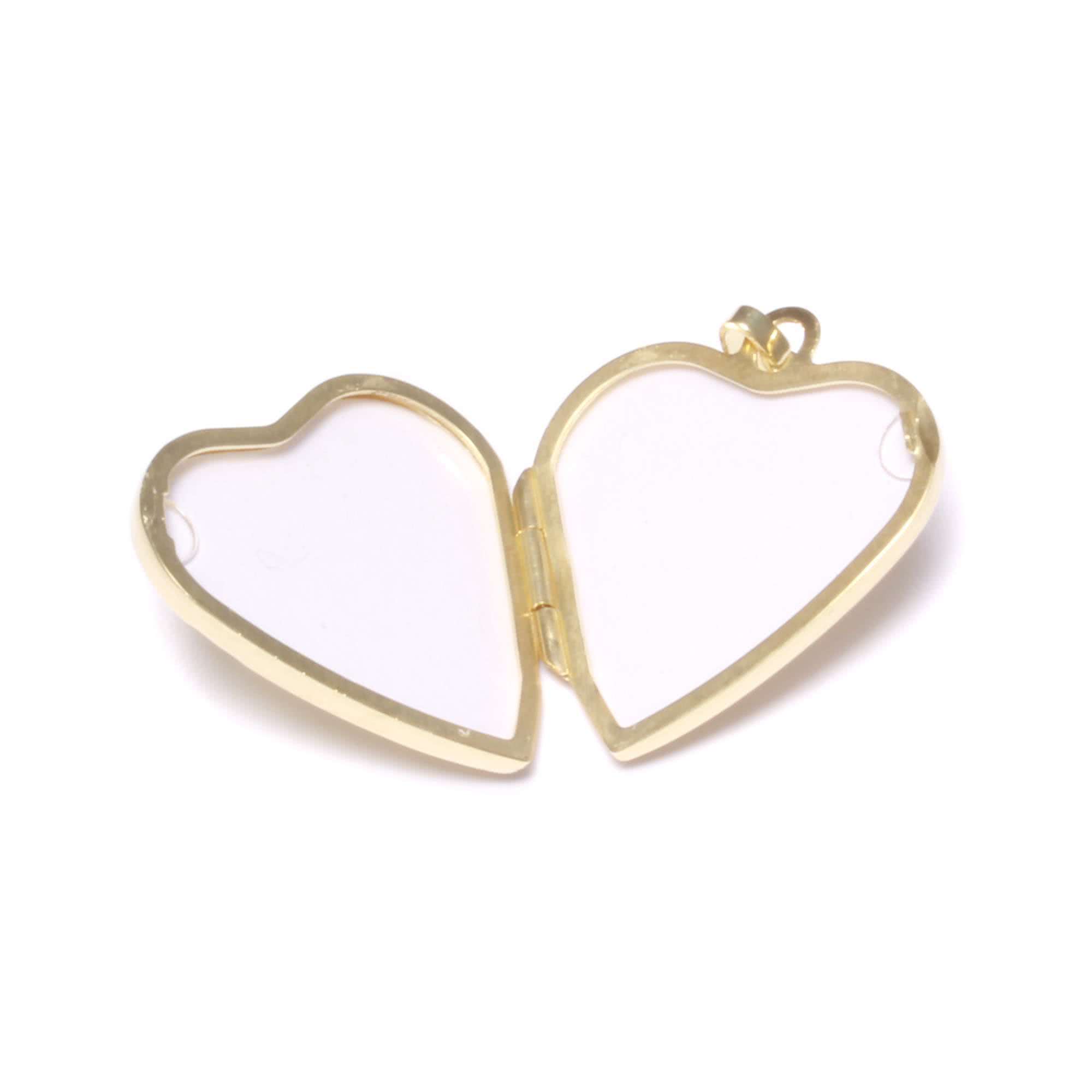 Vergoldetes Herz Medaillon aus 925 Sterling Silber - 684 - Love Your  Diamonds