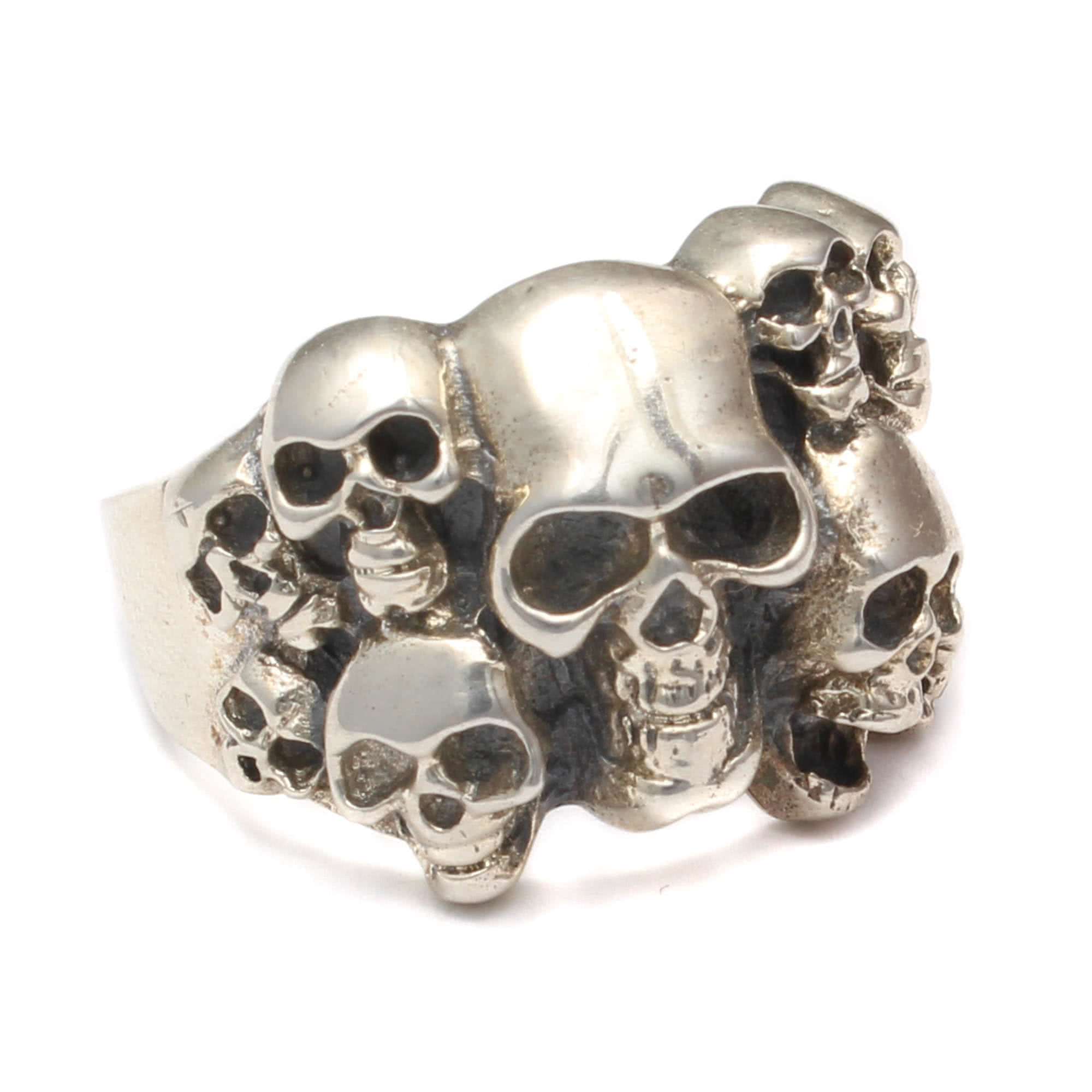 Totenkopf Ring memento mori, 925 Sterling Silber massiv, Biker Schmuck  vanitas, Skull Silberring oxidiert, Heavy Metall Männer - 1312 - Love Your  Diamonds
