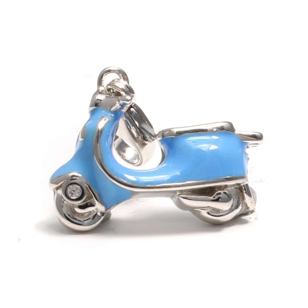 Vespa Stil Charm Anhänger, 925 Sterling Silber, Silberanhänger Roller blau,  Bettelarmband Accessoire, retro vintage Motorroller - 1037 - Love Your  Diamonds