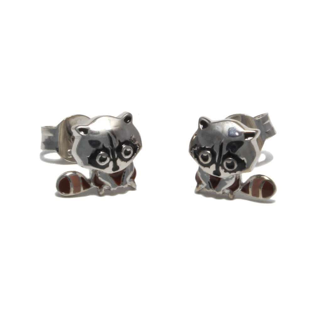  Waschbär Ohrstecker 