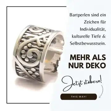 Bartperlen sind ein Zeichen für Individualität, kulturelle Tiefe & Selbstbewusstsein. Bartschmuck als Betonung deiner Persönlichkeit.
