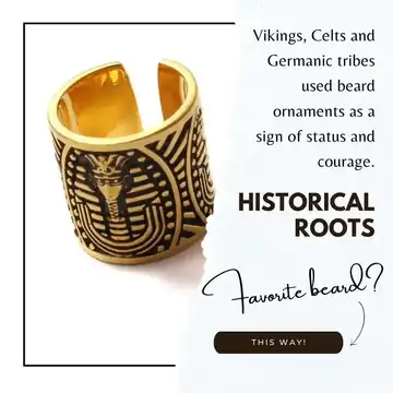 Vikings, Celts and Germanic tribes used beard ornaments as a sign of status and courage. Beard beads as an expression of your culture.