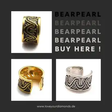 Open beard bead with wave motif - Available in 925 Sterling silver and optionally gold-plated, this beard bead is a highlight for beards and hair. The artfully decorated beard bead features an interwoven wave design in a three-dimensional style. Made from nickel-free silver, it is perfect for beard wearers, dreadlocks or braided hairstyles. The wide opening makes it easy to insert and the small prongs hold the beard bead in place.