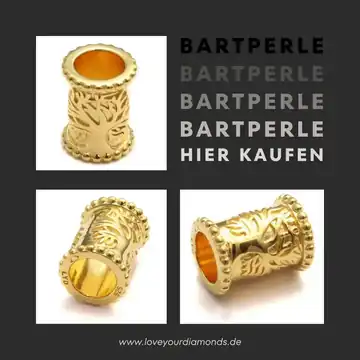 Keltische Bartperle mit Lebensbaum-Motiv – in echtem Gelbgold vergoldetes Highlight für Bart und Haare. Die kunstvoll verzierte Bartperle zeigt einen kunstvollen Lebensbaum im keltischen Stil. Gefertigt aus hochwertigem 925 Sterling Silber in goldfarbenem Finish, eignet sie sich perfekt für Bartträger, Dreadlocks oder Flechtfrisuren. Die simple Öffnung ermöglicht ein einfaches Einsetzen – ein stilvolles Accessoire mit Symbolkraft aus der keltischen Mythologie.