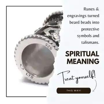 Runes & engravings turned beard beads into protective symbols and talismans. Beard jewelry as a meaningful companion.