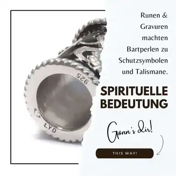 Runen & Gravuren machten Bartperlen zu Schutzsymbolen und Talismane. Bartschmuck als bedeutungsvoller Begleiter.