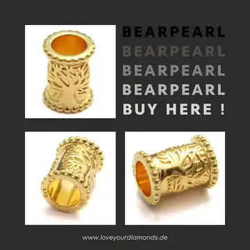 Celtic beard bead with tree of life motif - a gold-plated highlight for beards and hair in real yellow gold. The artfully decorated beard bead features an ornate tree of life in Celtic style. Made from high-quality 925 sterling silver with a gold-colored finish, it is perfect for beard wearers, dreadlocks or braided hairstyles. The simple opening makes it easy to insert - a stylish accessory with symbolic power from Celtic mythology.
