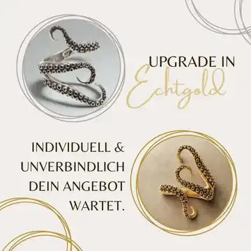 Alte Silberringe vor und nach der Vergoldung – nachhaltige Wiederverwertung statt Neukauf.