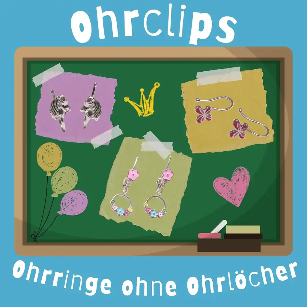 925 Sterling Silber Ohrclips süßen Kinder Motiven als Geschenk zur Einschulung – das erste Schmuckstück für Schulanfänger