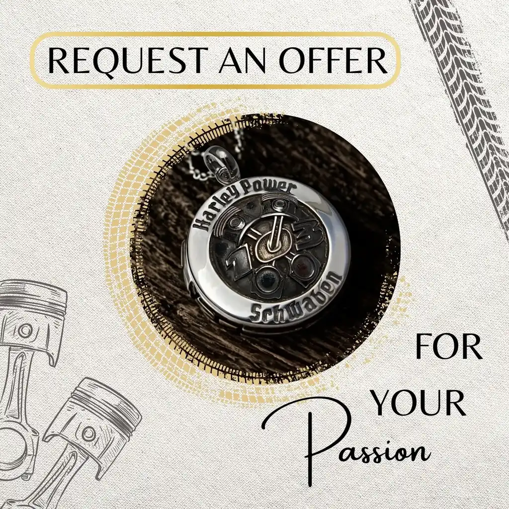 Elegant round pendant with modern club design - perfect as a gift