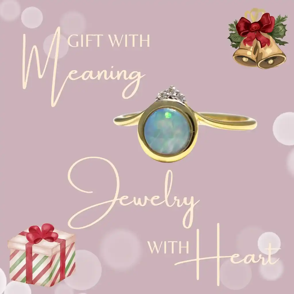 Great gold jewelry - Opal ring in 585 yellow gold, sustainable jewelry for gold lovers.