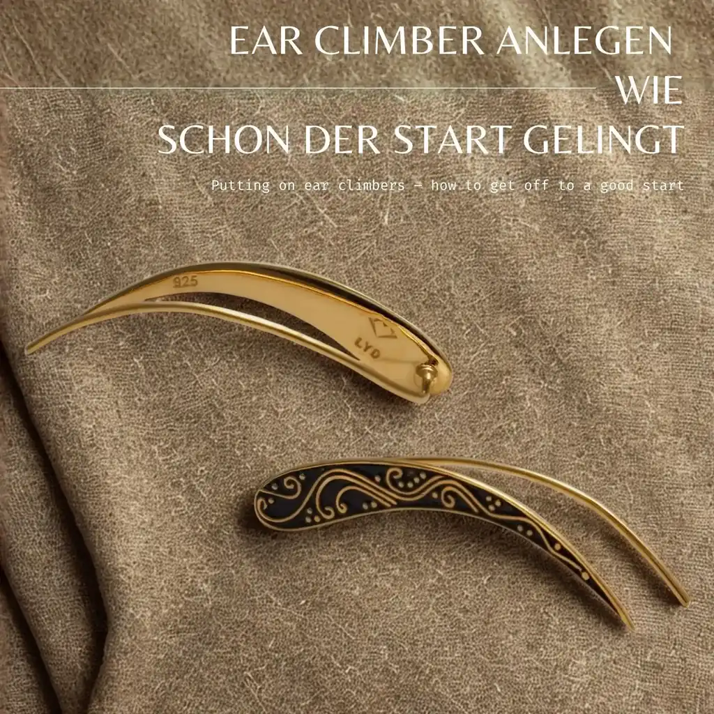 Earcrawler 925 Silber Vergoldeter Ohrschmuck hochwertiger Ohrring Earclimber