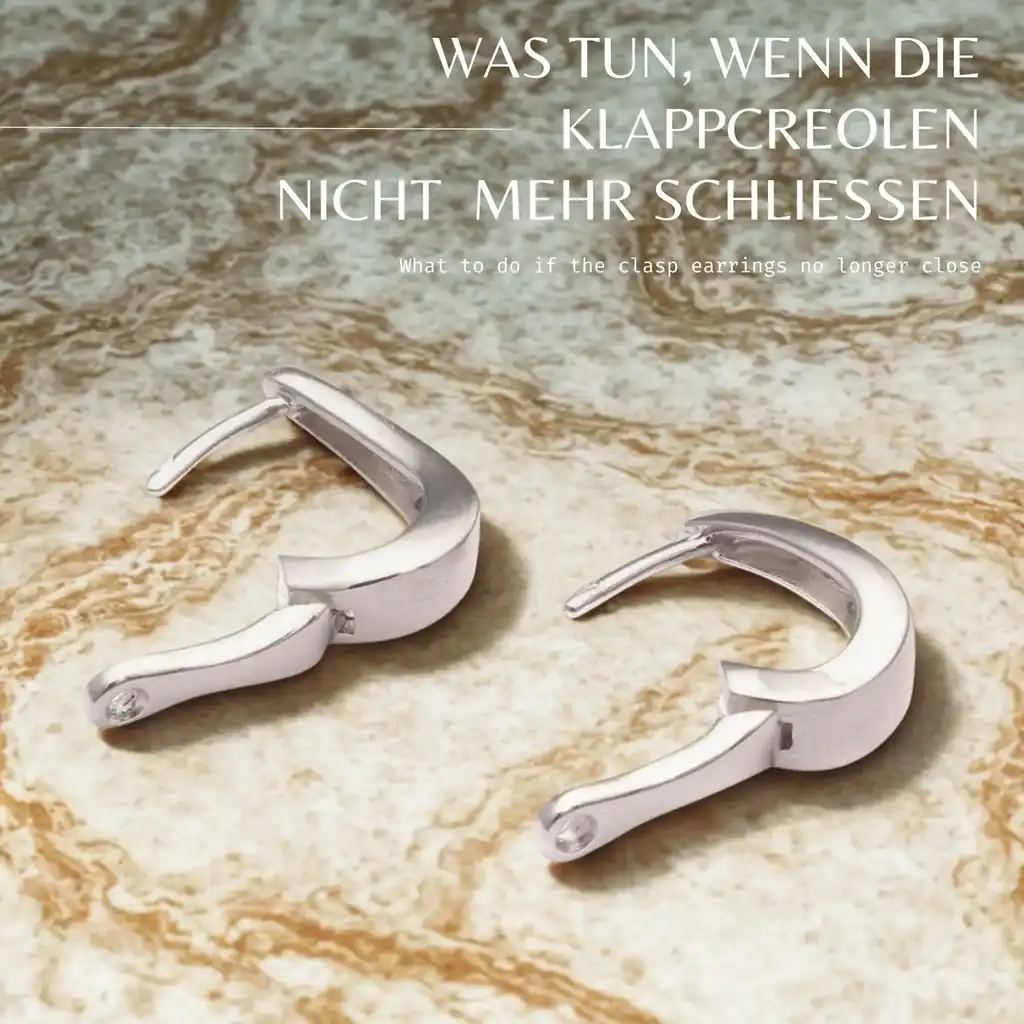 Klappcreolen wieder reparieren Creolen schliessen nicht mehr richtig Anleitung