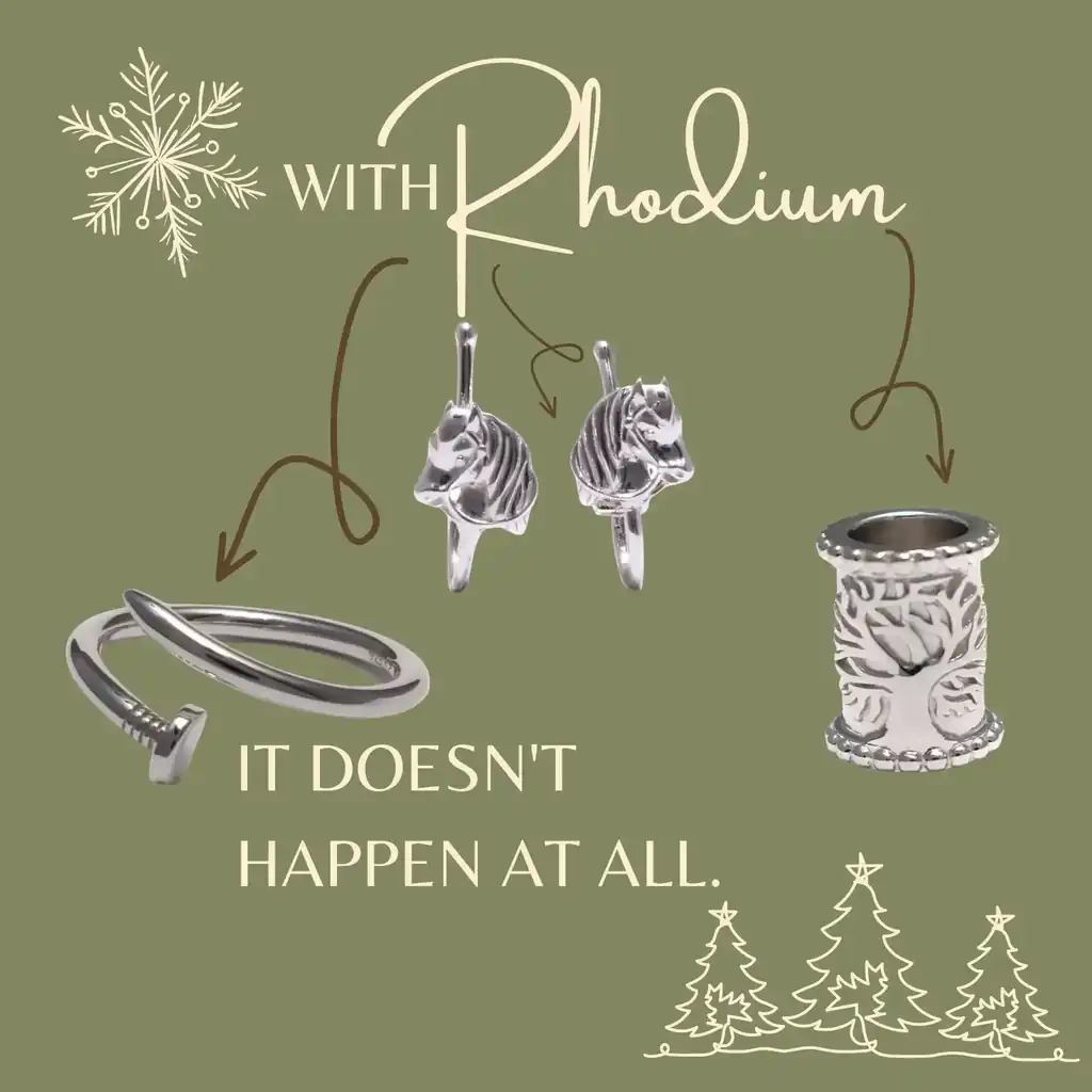 With rhodium, it doesn't happen in the first place – why rhodium protects silver jewellery from tarnishing!