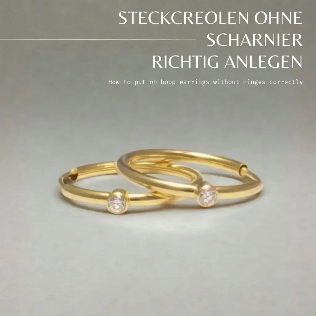 Steckcreolen anlegen leicht gemacht Steck Creolen anziehen Anleitung Ohrringe