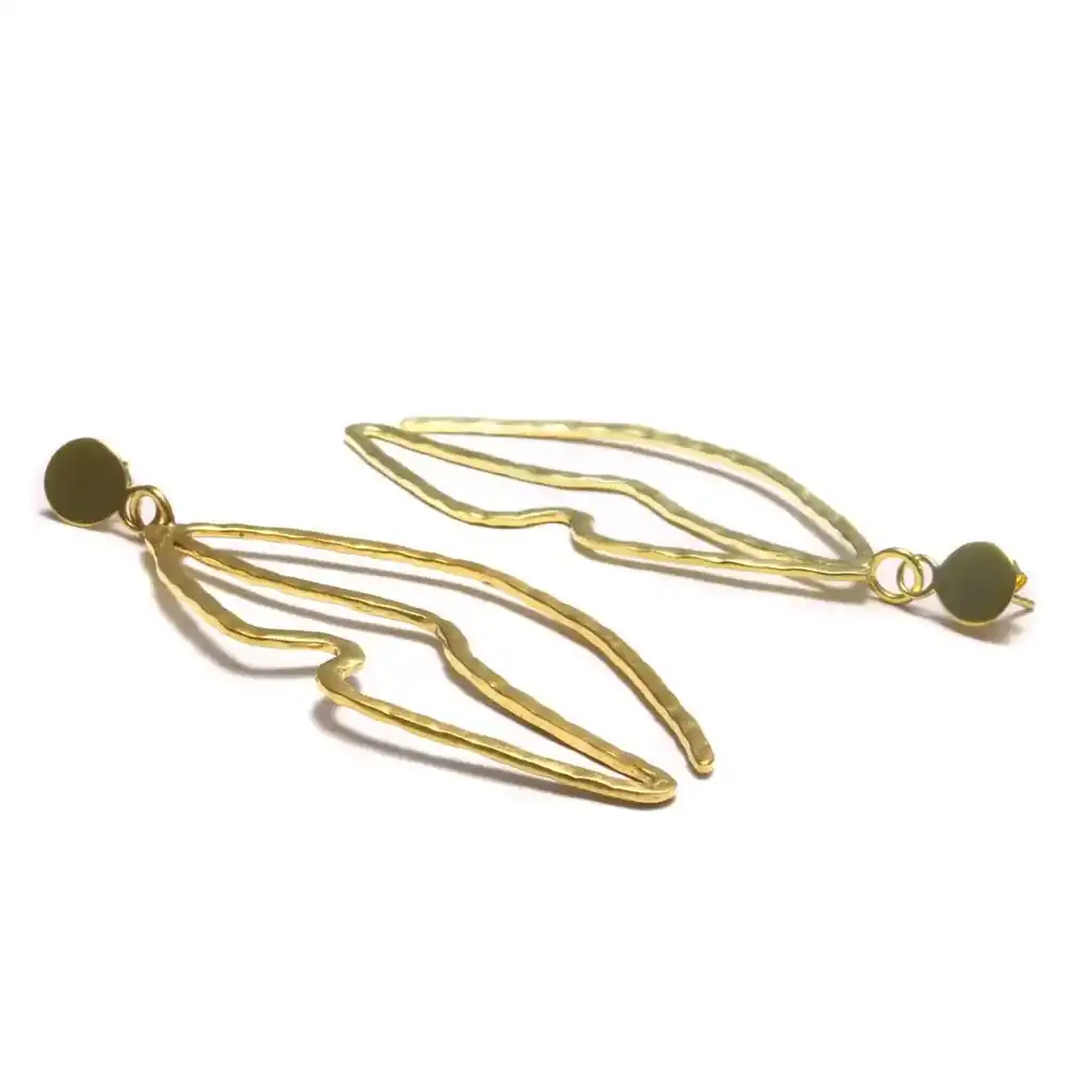  Goldene Lippen Ohrringe 